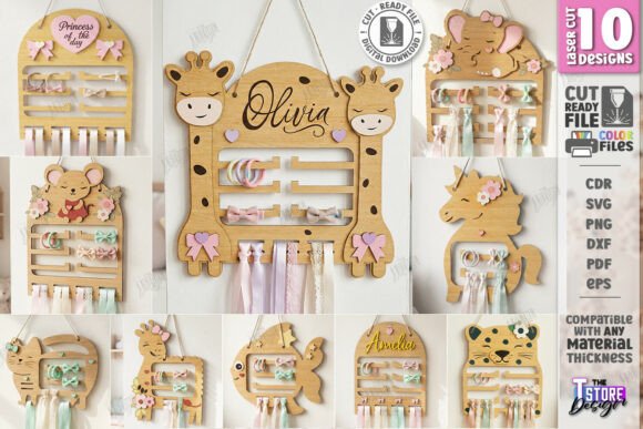 Download Wall Baby Bow Holders Laser Cut Bundle - Wall Collection