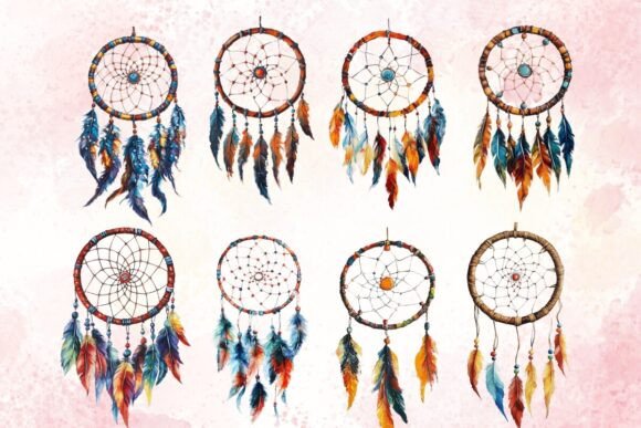Download Watercolor Dream Catcher Clipart - Premium Bundle