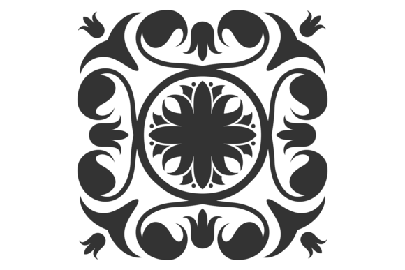 Download Square Black Ornament. Wall Tile or Floo - Wall Collection
