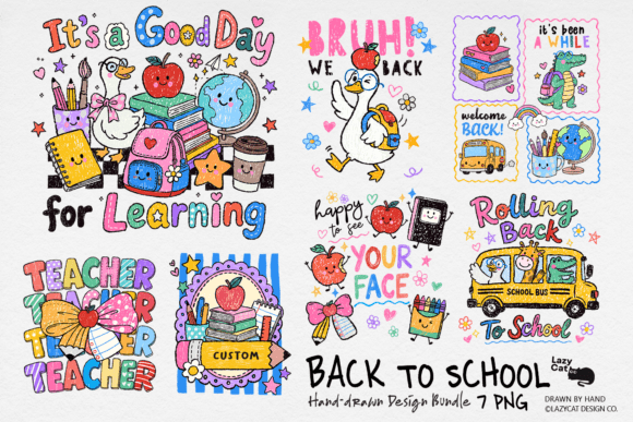Download Back to School Hand-Drawn PNG Bundle - Png bundle Collection