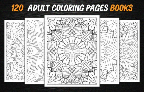 Download 120 Adult Mandalas Coloring Books Bundle - Adult mandala Collection