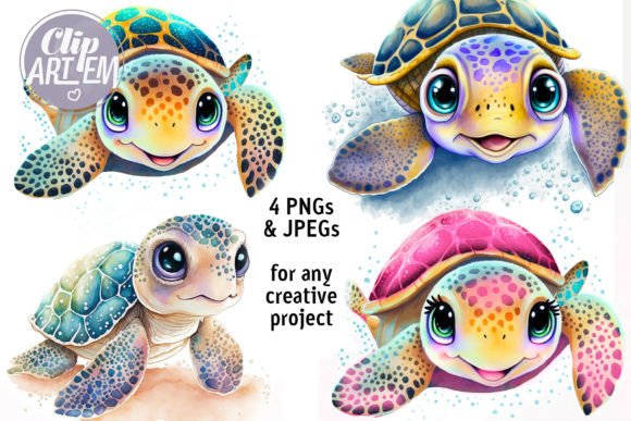 Download Baby Turtles Wall Art Images Bundle JPEG - Wall Collection