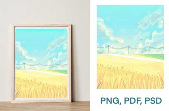 Download Wall Decoration - "Field" - Wall Collection