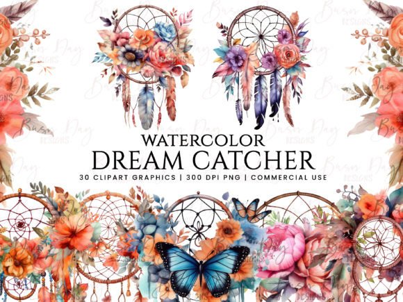 Download Watercolor Dream Catcher Clipart Bundle - Premium Resources