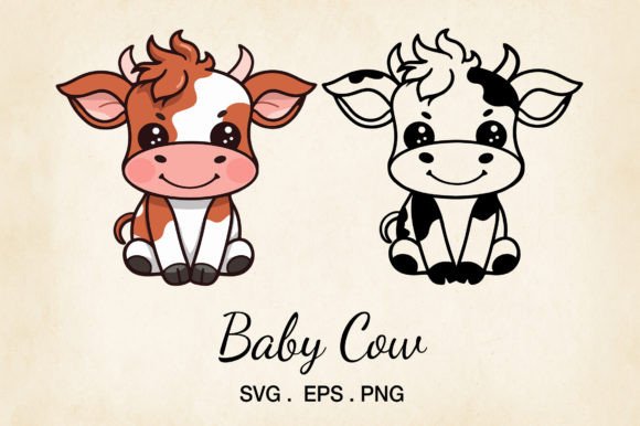 Download Cute Baby Cow SVG, EPS Vector - Eps vector Collection