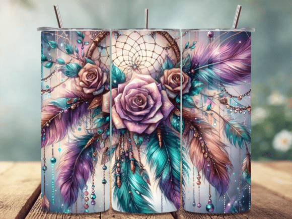 Download Cow Skull Dream Catcher Art Tumbler Wrap - Premium Resources